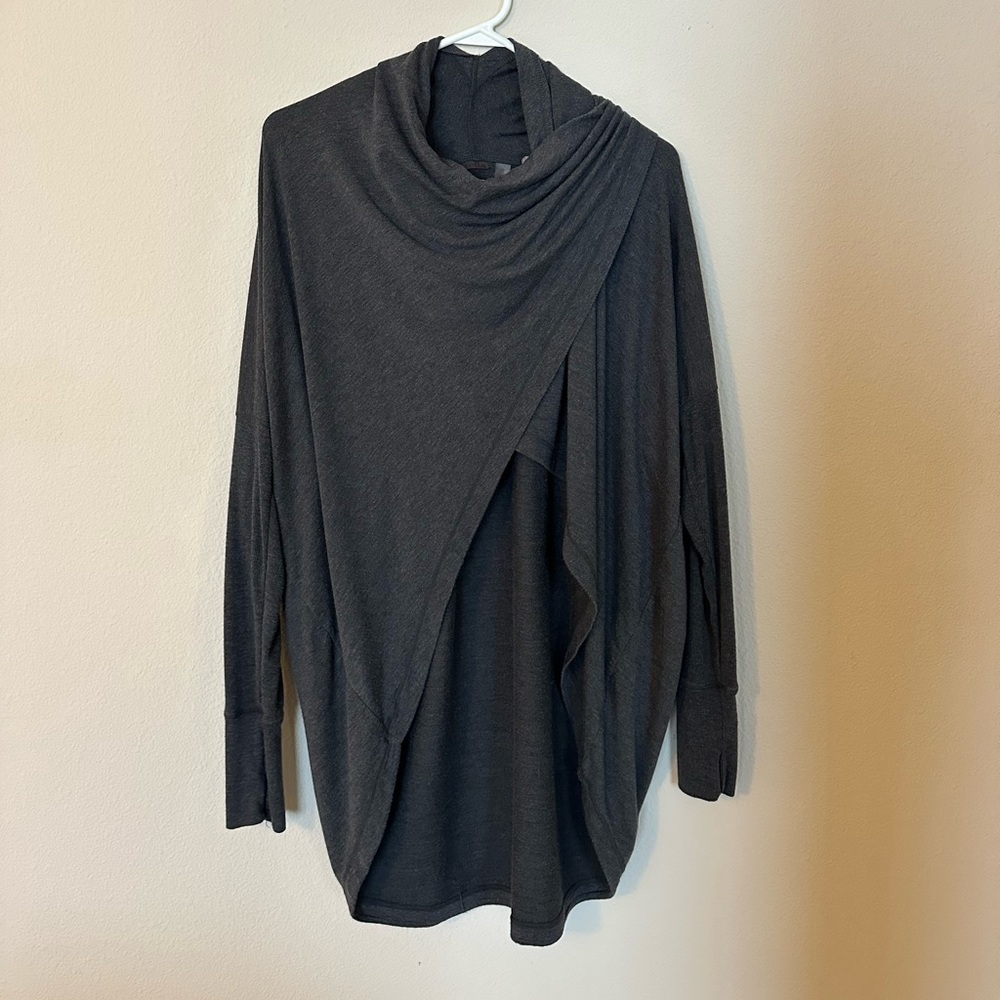 Zella Gray  Draped Long Sleeve Wrap